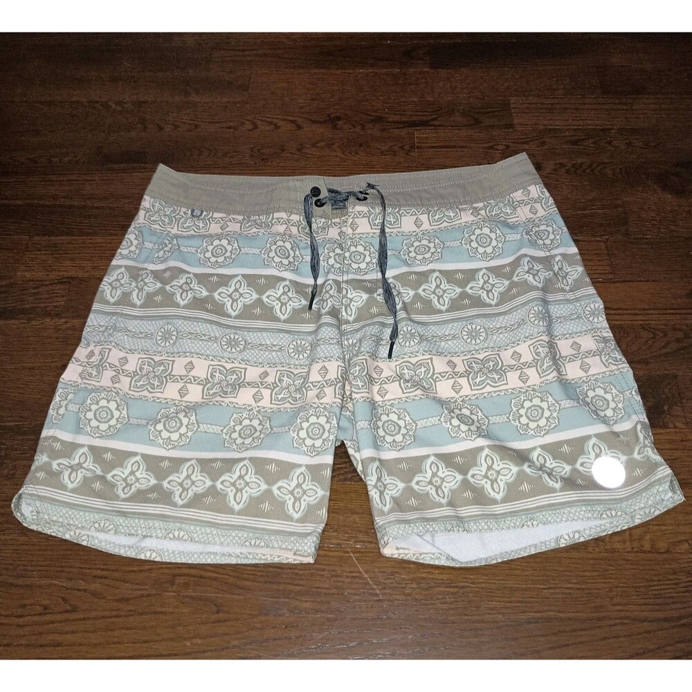 Roark The Passage Board Shorts Mens 34 Aztec Print Drawstring Swim Surf Unlined